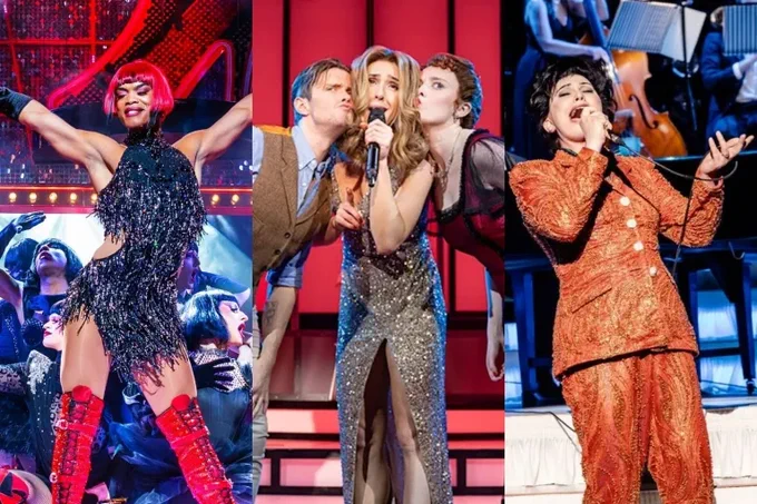 Johannes Radebe in Kinky Boots, the original West End cast of Titanique, Jinkx Monsoon as Judy Garland