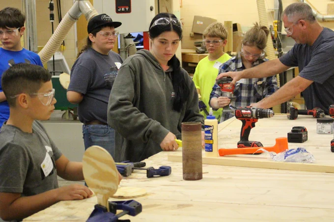 Students participate at CTE Camp.