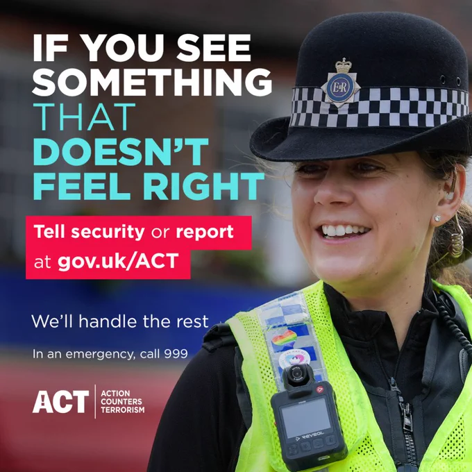 The key advice is:

- If you see something that doesn’t feel right report it to security or online at gov.uk/ACT. In an emergency dial 999.
- Trust your instincts, you won’t be wasting our time.
- Anyone can complete the ACT e-Learning on ProtectUK, this will help you be prepared in the event of a terrorist attack.
Security guidance and ACT e-Learning can also be found on ProtectUK.

Oxford Brookes University Security Contact details:
Tel: 01865 603060
e-mail: security@brookes.ac.uk

