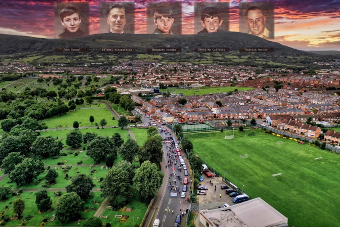 Image is a photo montage of the victims of the Springhill Westrock Massacre.