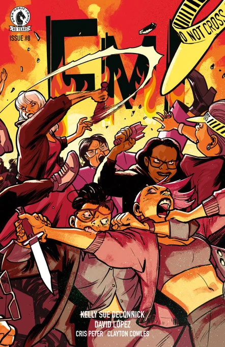 Base cover of FML issue #8, illustrated by David López