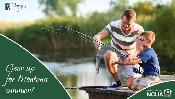 Montana summers were made for the outdoors! ☀️🎣

From kayaks to fishing and camping gear, a Fergus FCU Personal Loan can help you prepare for the season.

✔️ Competitive rates
✔️ Up to 5-year terms
✔️ Fixed monthly payments

Apply online!