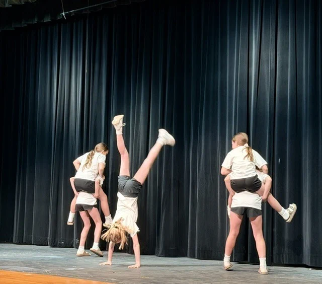 BAMS students dance for the, "One Last Lip Sync" night. 