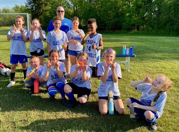 SMS Grade 3-4 soccer team group photo