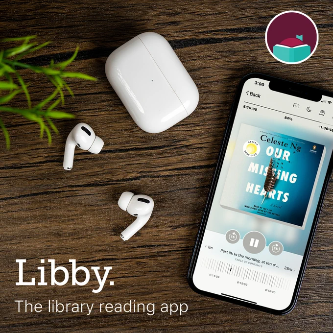 image of audiobook playing on phone. 