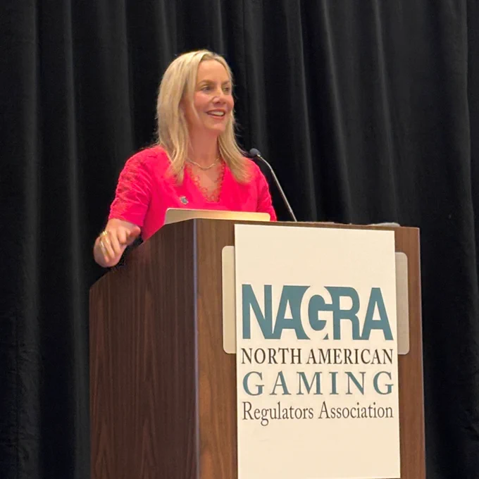FGCC Chair Julie Brown was the Keynote Speaker at the North American Gaming Regulators Conference in Sarasota yesterday.