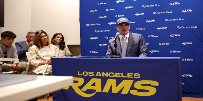 Rams Linebacker Byron Young opines on his team's drafting Ty Simpson