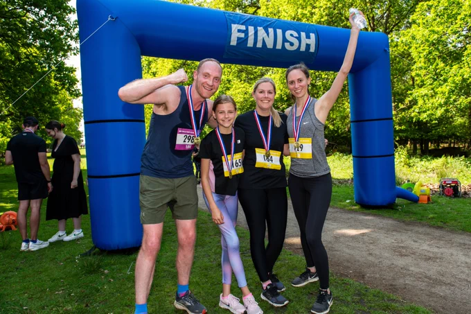 Family at a fun run.