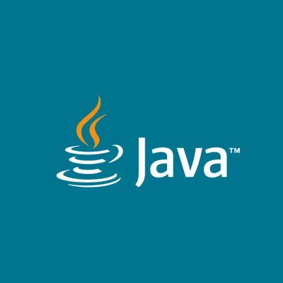 The Java logo is the word "java" spelled out. A stylized cup of coffee with smoke rising out of it sits to the left of the word.