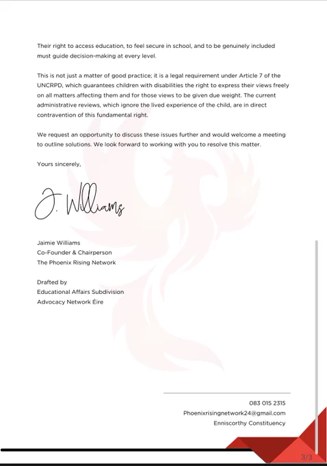 [ALT Text: Photos show the ANÉ logo and our submission regarding SNA Allocations & UNCRPD Compliance to government earlier this year. Contact us for a pdf copy.]