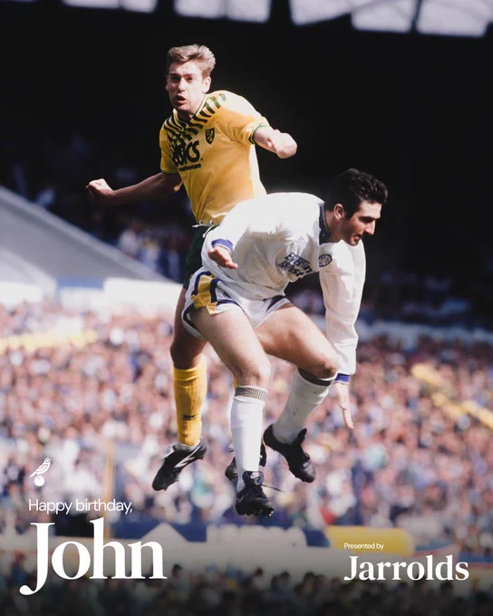 A graphic celebrating the birthday of former City defender, John Polston.