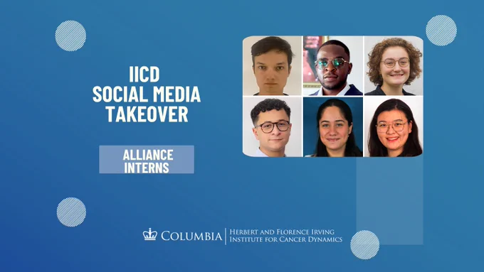 Banner image including headshots of Alliance Interns with the text "IICD Social Media Takeover." 