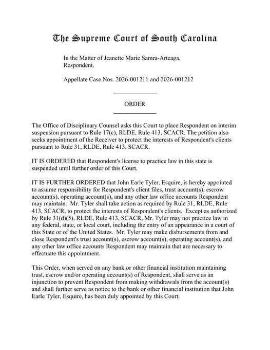 Page 1 of the order 2026-06-03-01