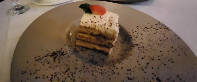 Tiramisu, a layered Italian dessert.