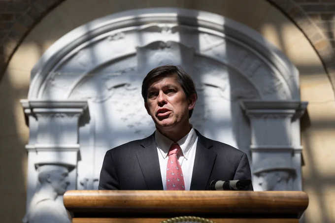 Dudley Hoskins, USDA Under Secretary for Marketing and Regulatory Programs (MRP), delivers some remarks during the National Mushroom Month event at the USDA Headquarters in Washington D.C.