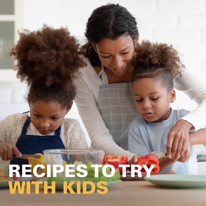 Promotional image about Iowa State University Extension and Outreach's Extension Store product for recipes to try with kids.