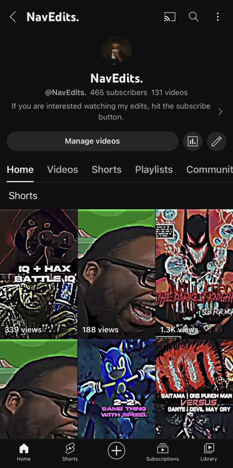 Screenshot of my original YouTube channel homepage from 2023. It showcases my channel branding, clean layout, and the foundational content I spent two years building before it was terminated overnight without warning.