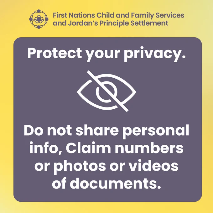 Protect your privacy. Do not share personal info, Claim numbers or photos or videos of documents.