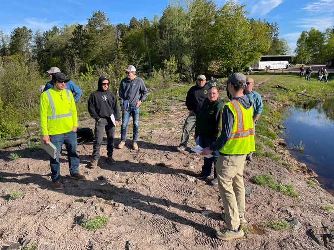 First Dam visit today with Mason Manuszak, with EGLE’s Dam Safety Program, instructing dam workshop participants. 