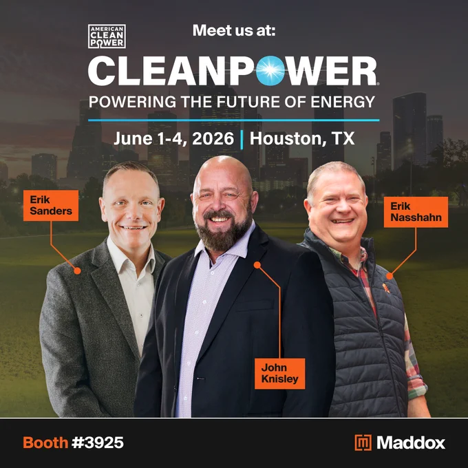 graphic of Maddox employees at Clean Power conference