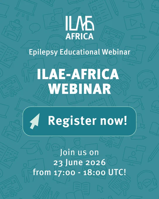 Register for the next free educational webinar with ILAE-Africa taking place on 23 June: www.ilae.org/webinar/23june26. More information to come...
