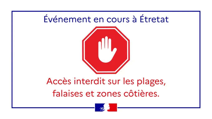 En raison d'un tournage de TF1, les accès au littoral proche d’Étretat sont susceptibles d'être interdits jeudi 4 et vendredi 5 juin