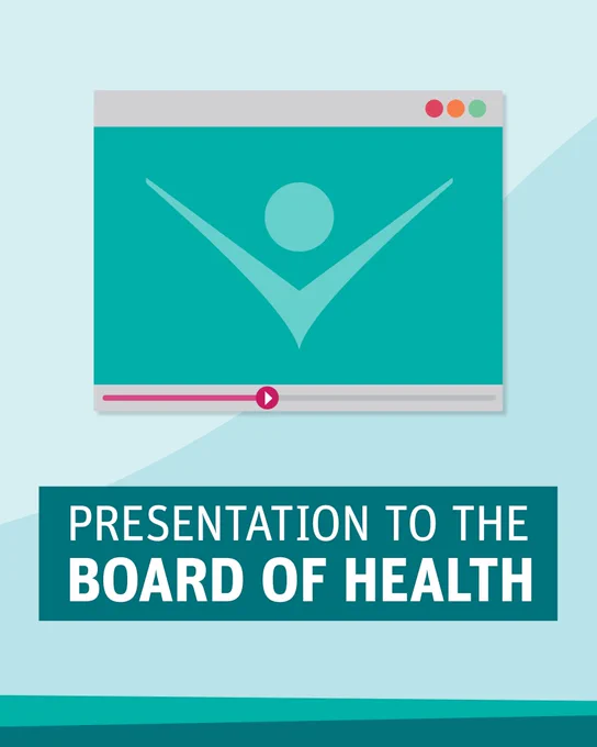 An illustration of a video window with the Public Health Sudbury & Districts logo.

Presentation to the Board of Health
