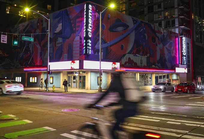 SIFF announced Wednesday that SIFF Cinema Downtown, shown above, will be holding 70 mm screenings of Christopher Nolan’s highly anticipated new film “The Odyssey.” (Dean Rutz / The Seattle Times, 2023)
