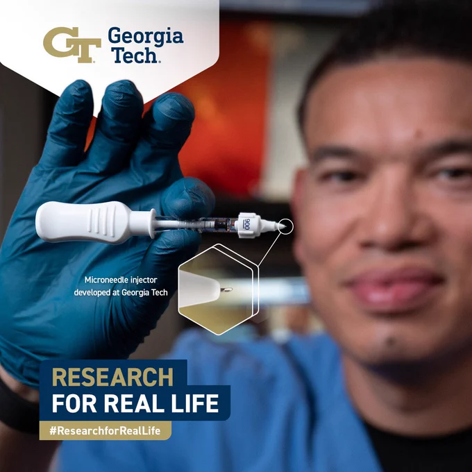 Doctor holds micro needle