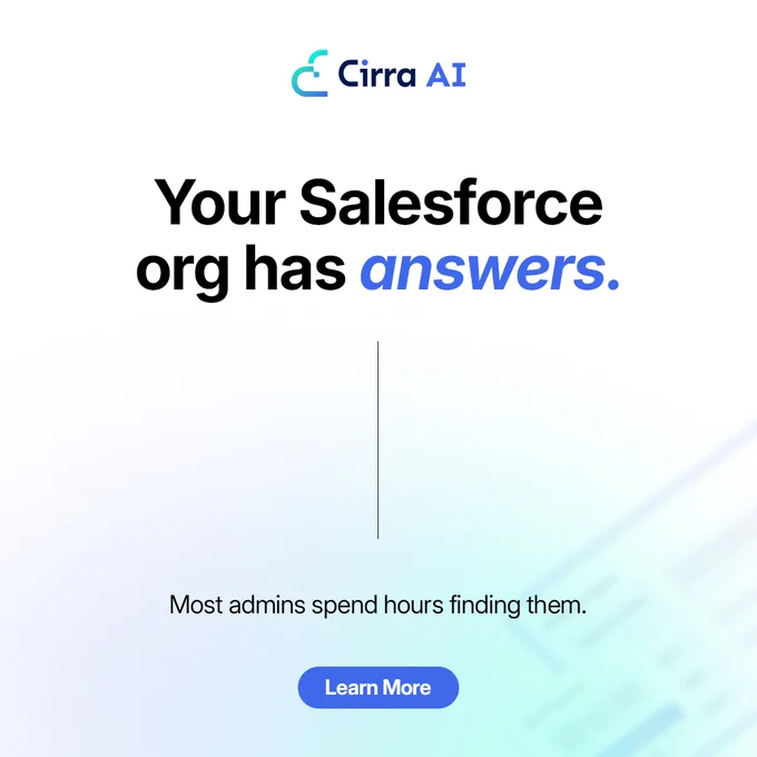 Salesforce   Cirra = your tasks simplified.