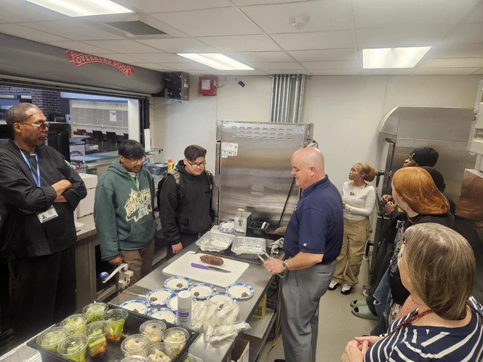 Photo:  SFLA culinary students learning to use the Rational oven