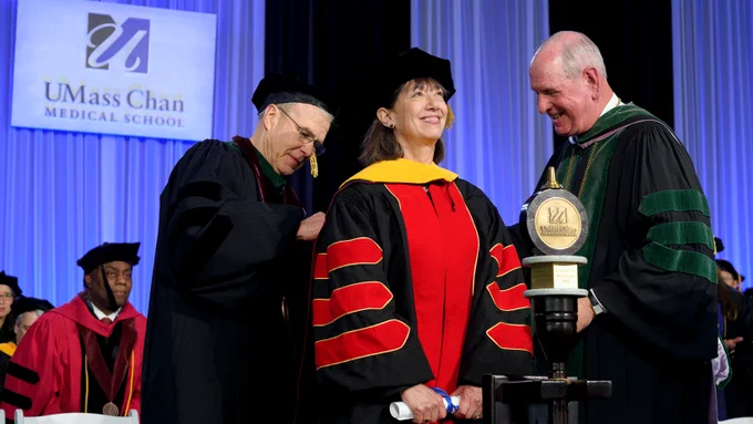 Monica M. Bertagnolli, MD, received an honorary degree from UMass Chan