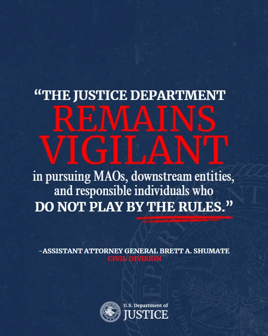 “When healthcare companies report risk-adjusting diagnoses that are invalid, they siphon money from the Medicare Advantage program,” said Assistant Attorney General Brett A. Shumate of the Justice Department’s Civil Division. “The Justice Department remains vigilant in pursuing MAOs, downstream entities, and responsible individuals who do not play by the rules.”