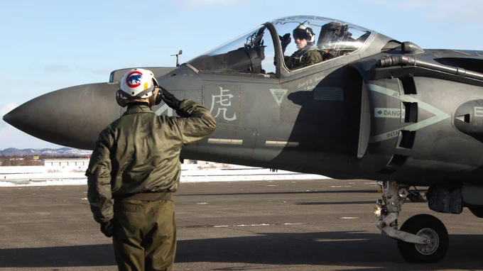 File Photo: AV-8B from VMA-542 at Chitose AB, Hokkaido, Japan (Circa December 2016).