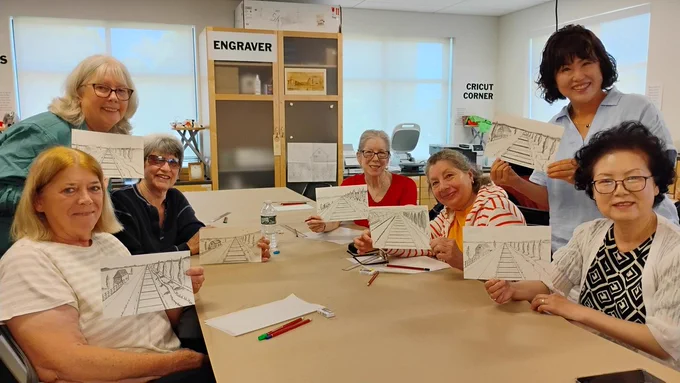Half Hollow Hills Community Library's Art With Us perspective art class