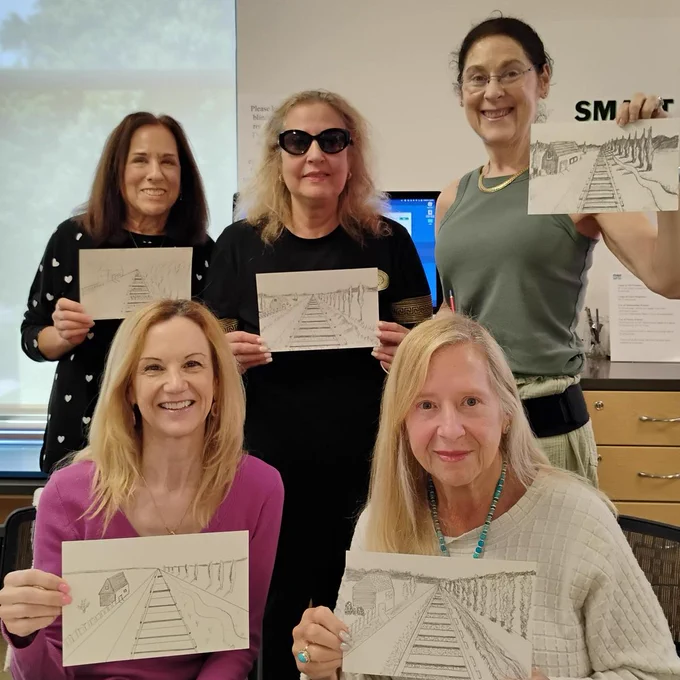 Half Hollow Hills Community Library's Art With Us perspective art class