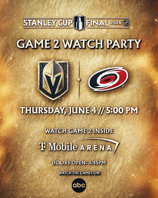 Stanley Cup Final Game 2 Watch Party at T-Mobile Arena