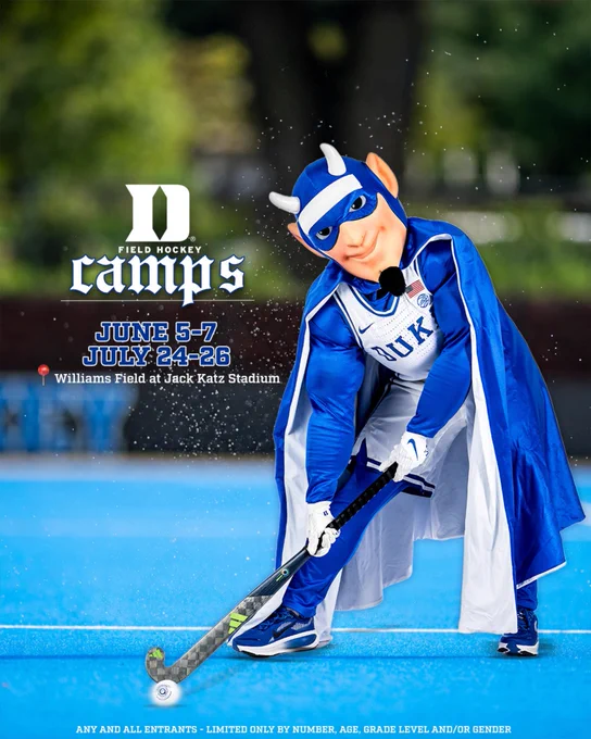 Duke Field Hockey Camps - June 5-7 and July 24-26 at Williams Field at Jack Katz Stadium