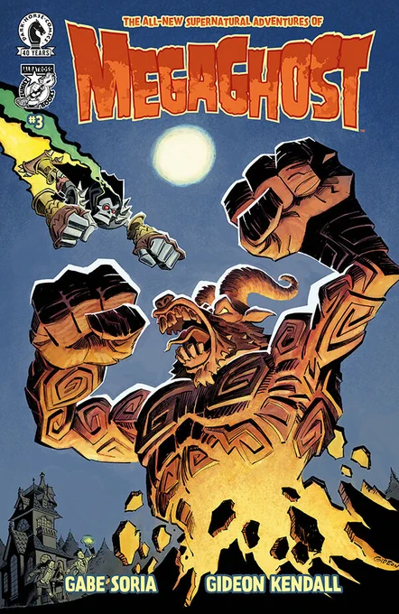 Cover of Megaghost Volume 2 issue #3, illustrated by Gideon Kendall