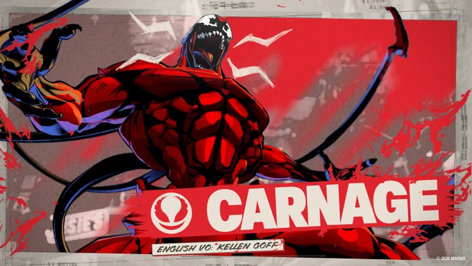 A Carnage close-up during his intro.