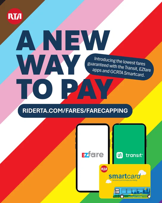Ride with GCRTA to the Pride Parade. Be sure to opt in to fare capping and scan or tap your fare when you board.