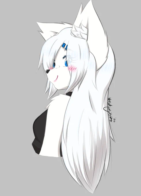 Snow looks back at you and smiles