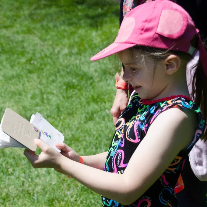 Girl with her journal