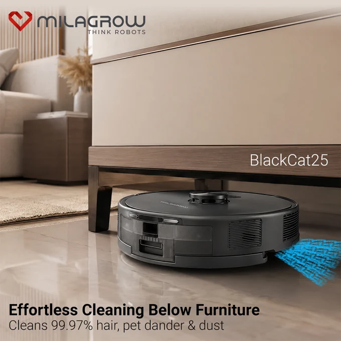 Meet BlackCat 25, effortless cleaning even under furniture! Captures 99.97% of hair, pet dander, and dust for a cleaner, fresher, and healthier home.
Shop Now: https://zurl.co/iqCfM