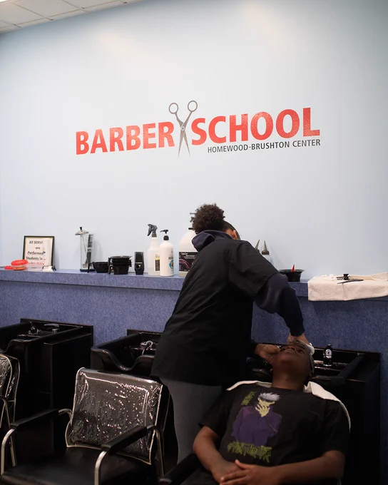 CCAC Homewood-Brushton Center Barbering School.