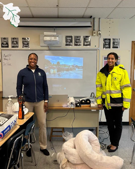 Nishaila Porter and Allison Williams at Brown Middle School