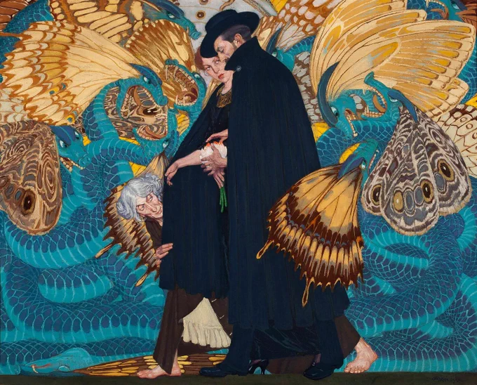 エドヴァルド・オクン《我々と戦争》1917-23年、油彩・カンヴァス、88×111cm、ワルシャワ国立美術館