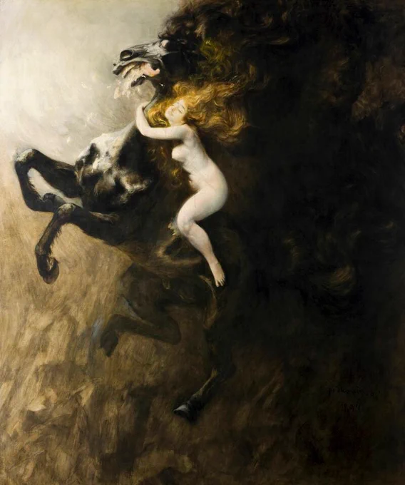ヴワディスワフ・ポドコヴィンスキ《狂気》1894年、油彩・カンヴァス、310×275cm、クラクフ国立美術館
