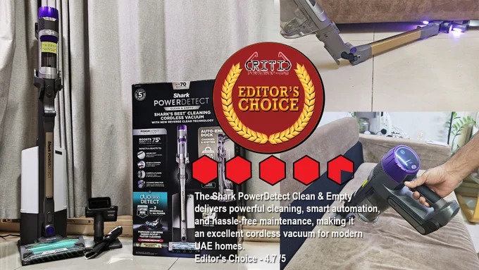 The Shark PowerDetect Clean & Empty delivers powerful cleaning, smart automation, and hassle-free maintenance, making it an excellent cordless vacuum for modern UAE homes.