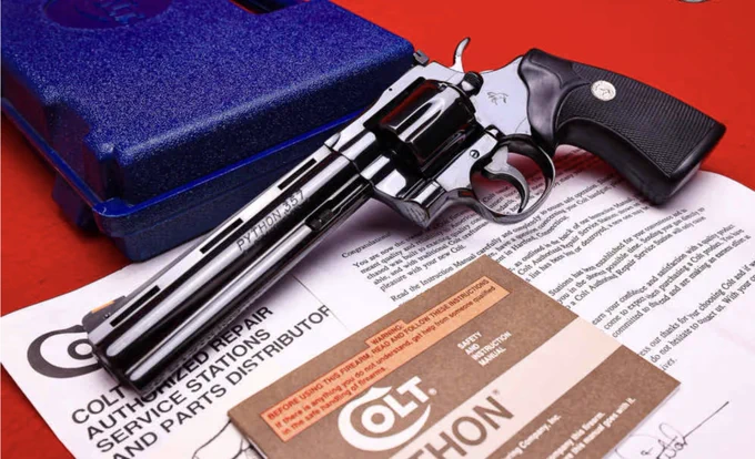 🔥 Colt Python .357 Magnum – Factory Blue (1993) - Complete with its original case
🔗 https://bit.ly/4nZYopy

Few revolvers command attention like a Colt Python. This 1993 example features the coveted factory blue finish, a 6-inch full-lug barrel, and the legendary smooth action that made the Python the standard by which all premium revolvers are judged.

this is a beautiful example from the final decade of the classic Python era.

#ColtPython #357Magnum #ColtFirearms #WheelgunWednesday 
